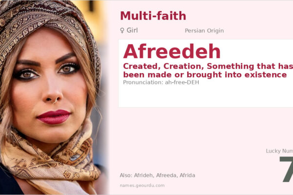 Afreedeh Name Meaning — Persian Origin, Girl Name & Details (2025)