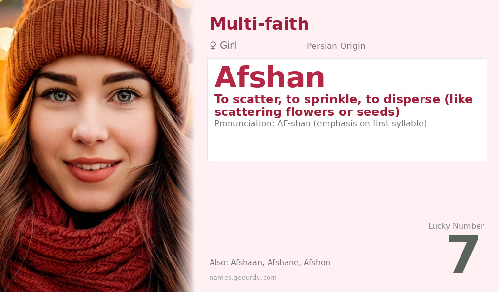 Afshan Name Meaning and Details
