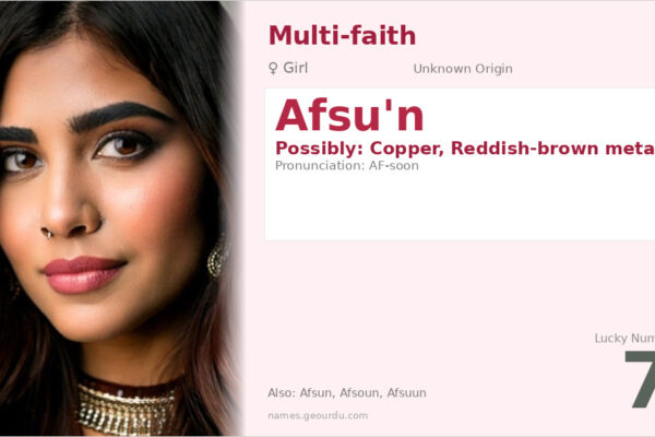 Afsu’n Name Meaning — Origin, Gender & Details (2025)