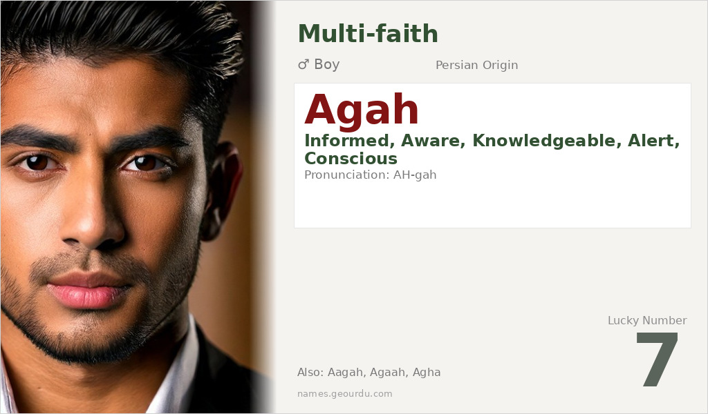 Agah Name Meaning and Details
