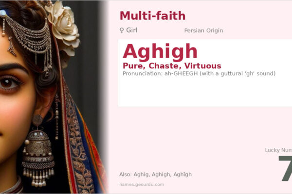 Aghigh Name Meaning — Pure, Chaste & Virtuous (Persian Origin)