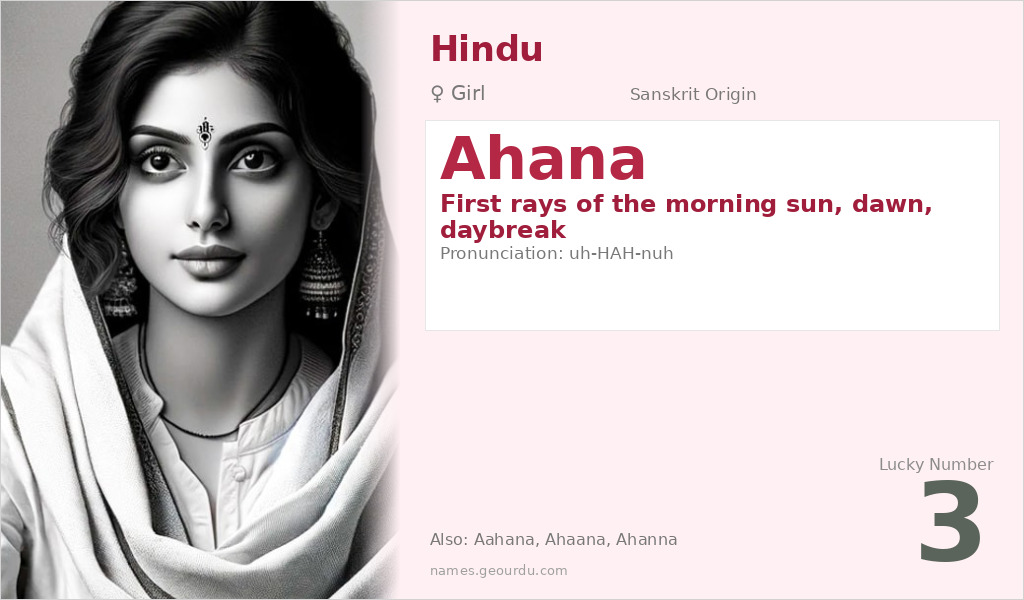 Ahana Name Meaning and Details