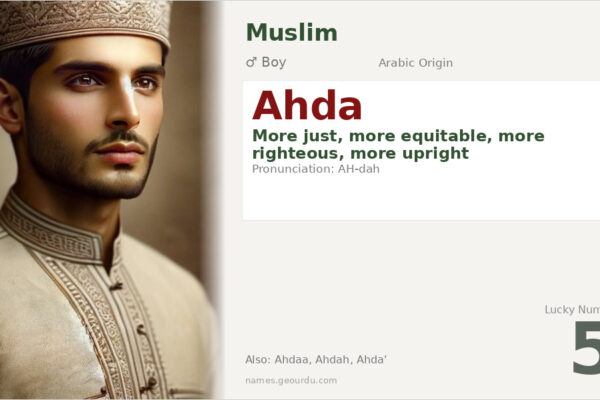 Ahda Name Meaning — Arabic Origin, Boy Name & Details (2025)