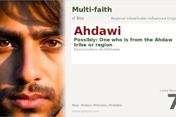 Ahdawi Name Meaning — Origin, Gender & Details (2025)