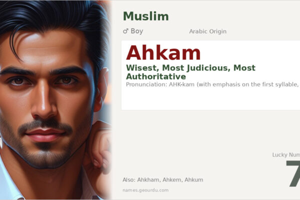 Ahkam Name Meaning — Arabic Origin, Boy & Details (2025)
