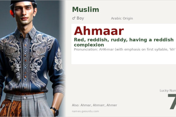 Ahmaar Name Meaning — Arabic Origin, Boy Name & Details (2025)