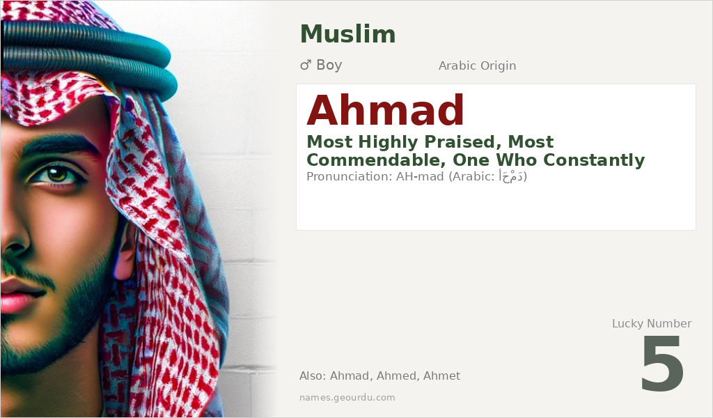Ahmad Name Meaning and Details