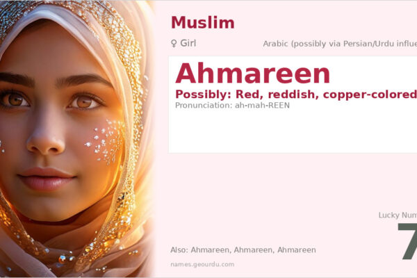 Ahmareen Name Meaning — Origin, Gender & Details (2025)