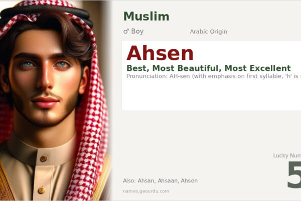 Ahsen Name Meaning — Arabic Origin, Boy Name & Details (2025)