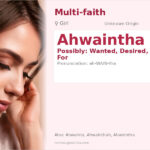 Ahwaintha Name Meaning and Details