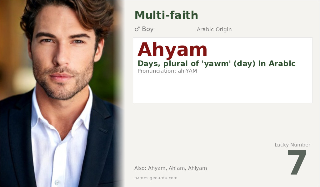 Ahyam Name Meaning and Details