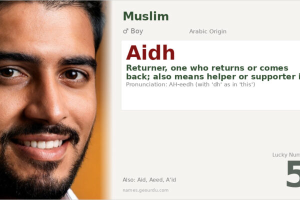 Aidh Name Meaning — Arabic Origin, Boy Name & Details (2025)