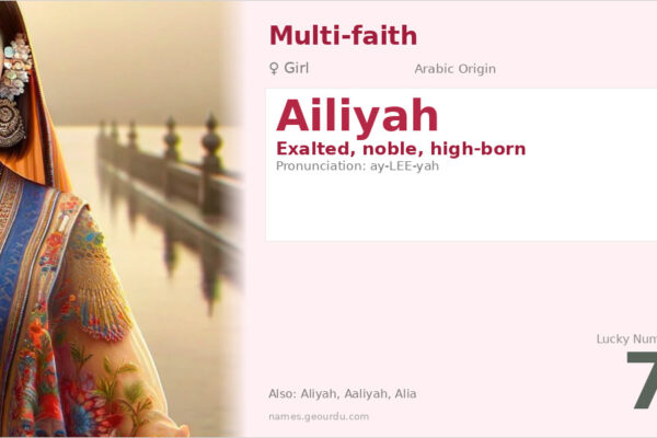 Ailiyah Name Meaning — Arabic Origin, Girl Name & Details (2025)