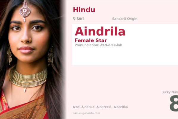 Aindrila Name Meaning — Sanskrit Origin, Girl Name & Details (2025)
