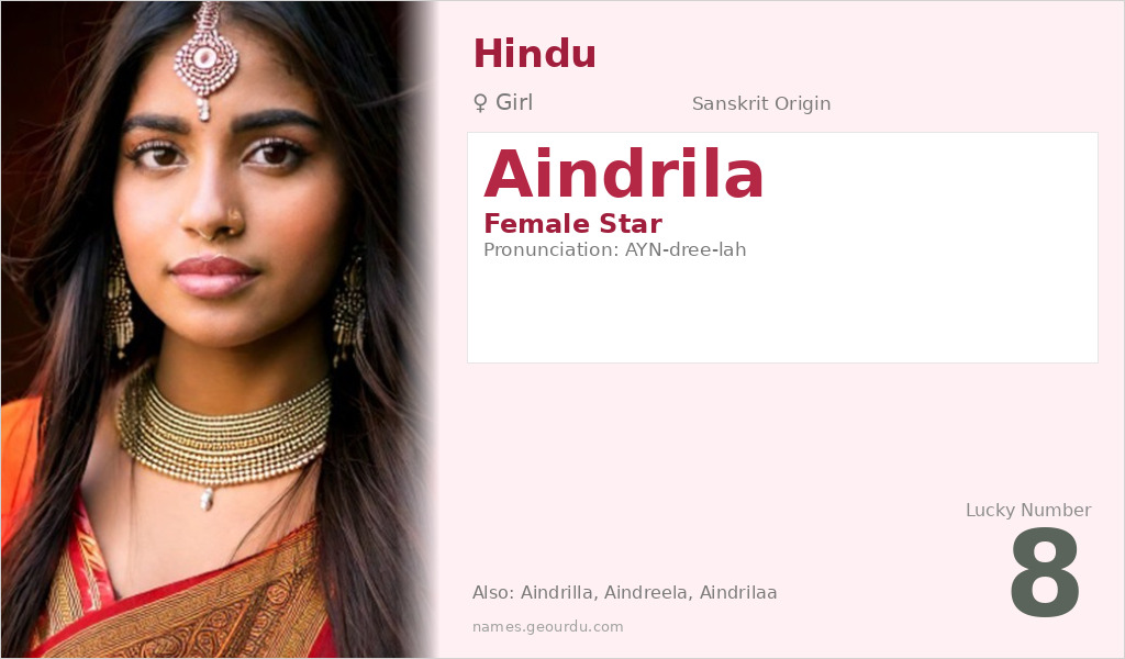 Aindrila Name Meaning and Details