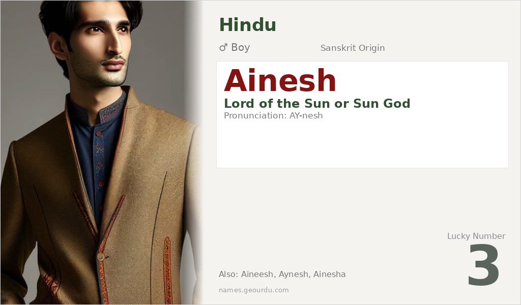 Ainesh Name Meaning and Details