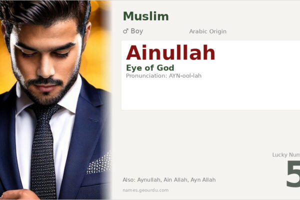 Ainullah Meaning — Arabic Origin, Boy Name & Details (2025)