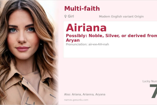 Airiana Name Meaning — Origin, Gender & Details (2025)