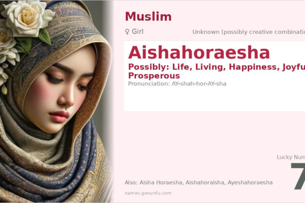 Aishahoraesha Name Meaning — Origin, Gender & Details (2025)