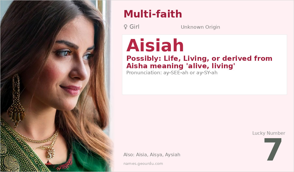 Aisiah Name Meaning and Details