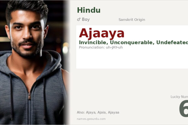 Ajaaya Name Meaning — Sanskrit Origin, Boy Name & Details (2025)