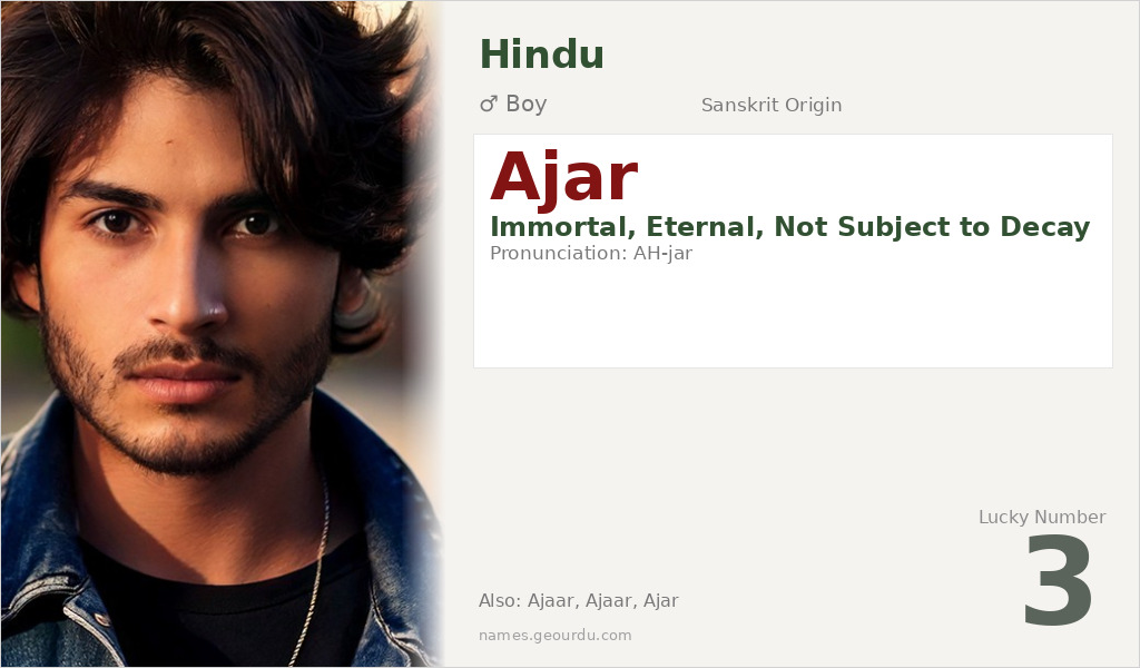 Ajar Name Meaning and Details