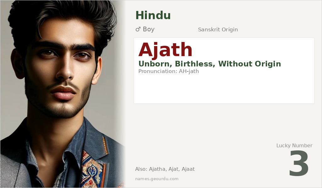 Ajath Name Meaning and Details