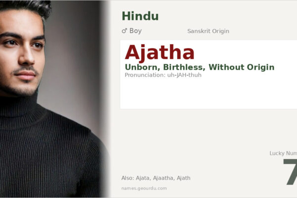 Ajatha Name Meaning — Sanskrit Origin, Boy Name & Spiritual Significance (2025)