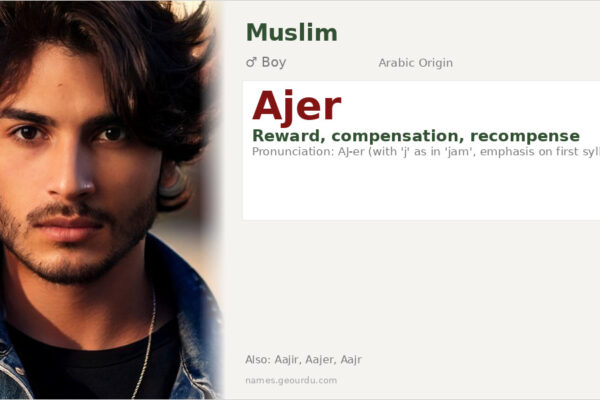 Ajer Name Meaning — Arabic Origin, Boy Name & Islamic Significance (2025)