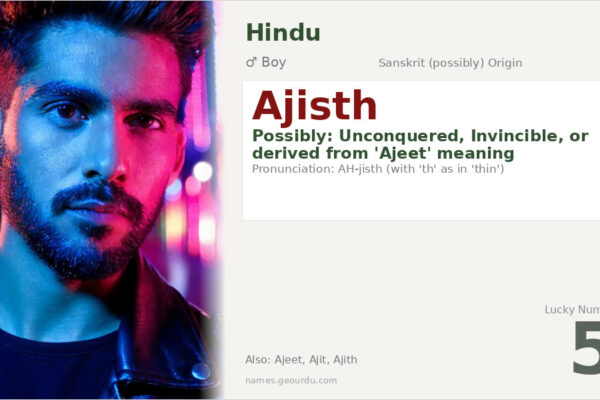 Ajisth Name Meaning — Origin, Gender & Details (2025)