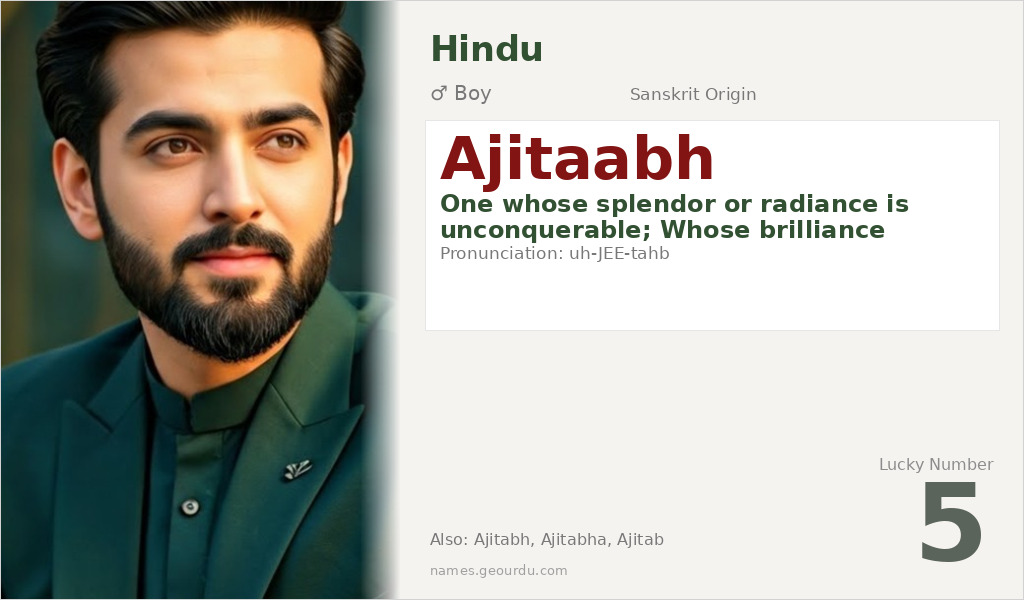 Ajitaabh Name Meaning and Details