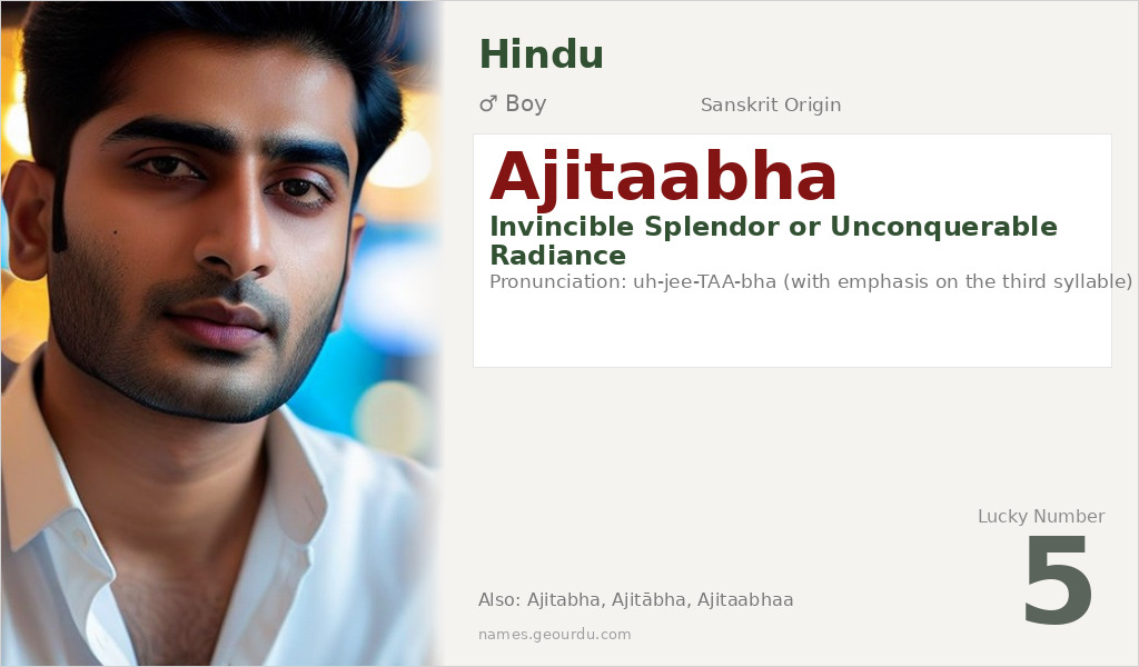 Ajitaabha Name Meaning and Details