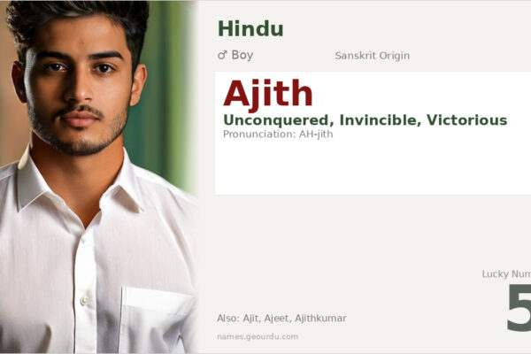 Ajith Name Meaning — Sanskrit Origin, Boy Name & Details (2025)