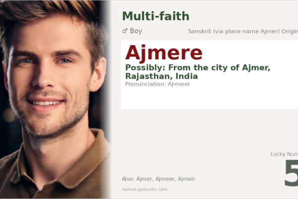 Ajmere Name Meaning — Origin, Gender & Details (2025)