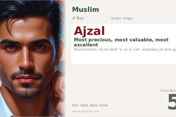 Ajzal Name Meaning — Arabic Origin, Boy & Details (2025)