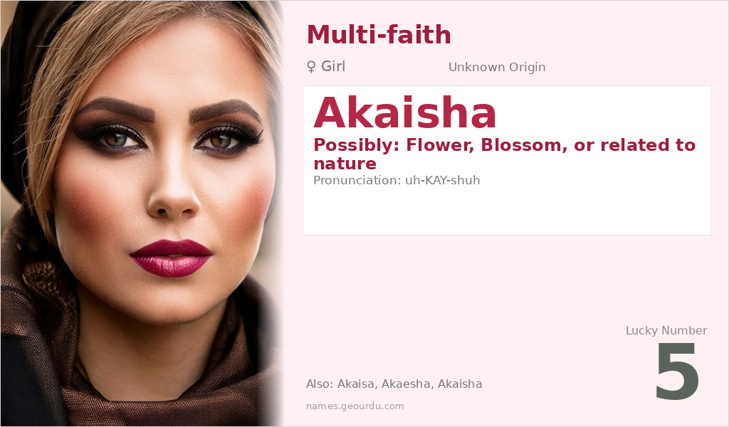 Akaisha Name Meaning and Details