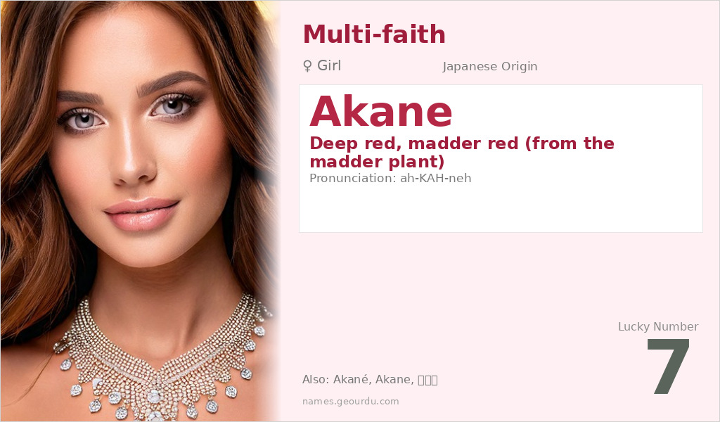 Akane Name Meaning and Details