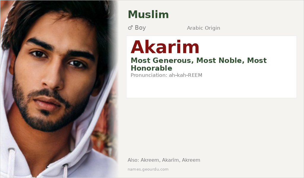 Akarim Name Meaning and Details