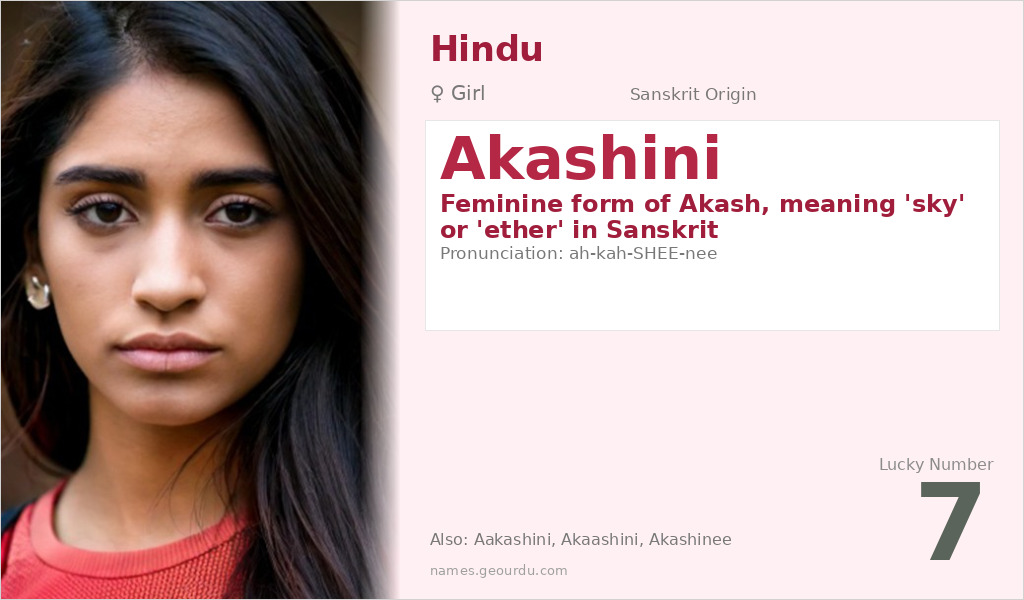Akashini Name Meaning and Details