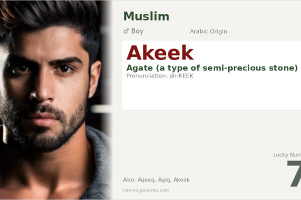 Akeek Name Meaning — Arabic Origin, Boy Name & Details (2025)