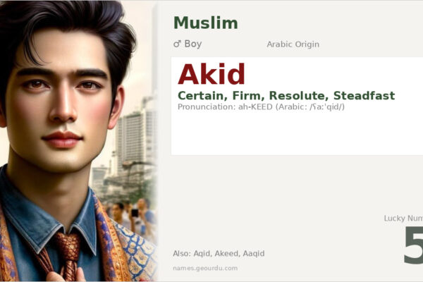 Akid Name Meaning — Arabic Origin, Boy Name & Details (2025)