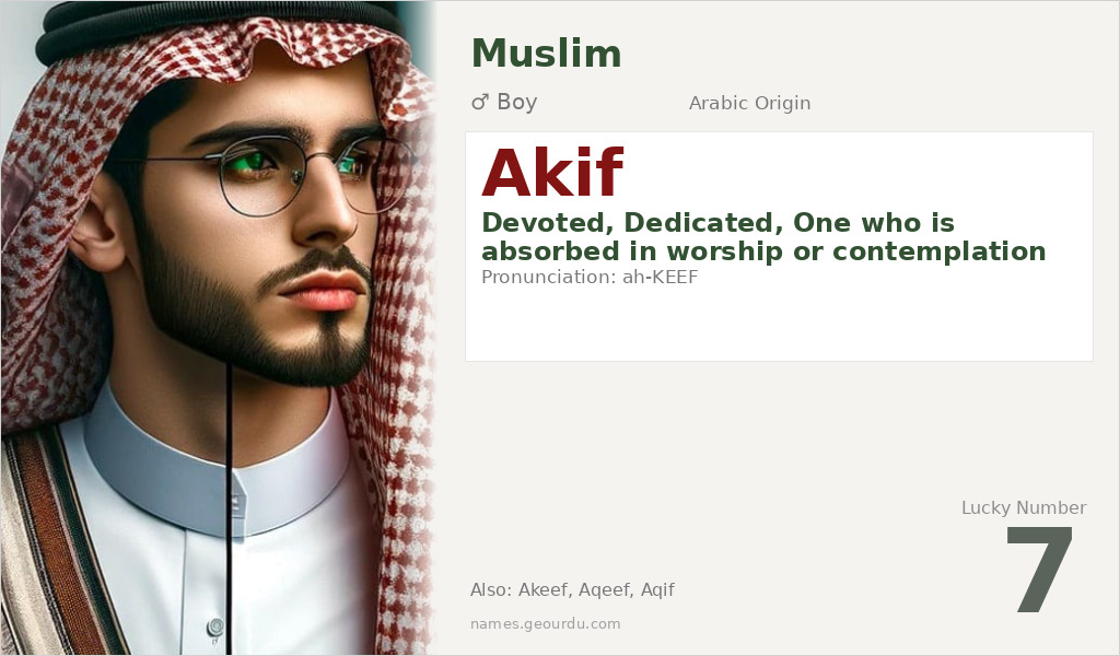 Akif Name Meaning and Details