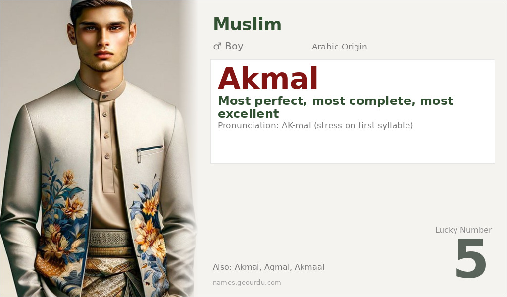 Akmal Name Meaning and Details