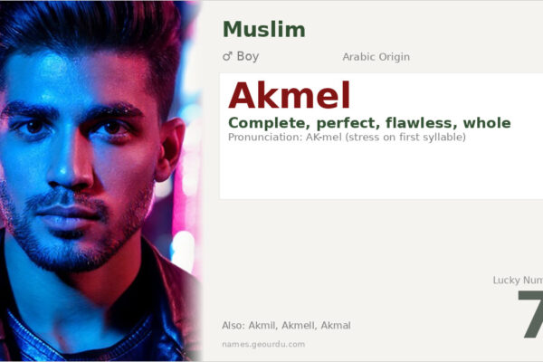 Akmel Name Meaning — Arabic Origin, Boy & Details (2025)