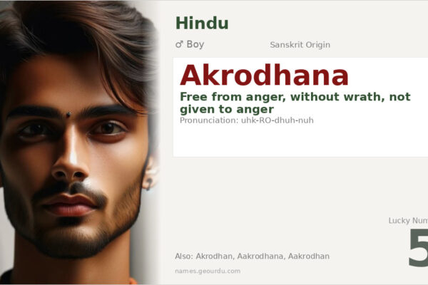 Akrodhana Meaning — Sanskrit Origin, Boy Name & Details (2025)