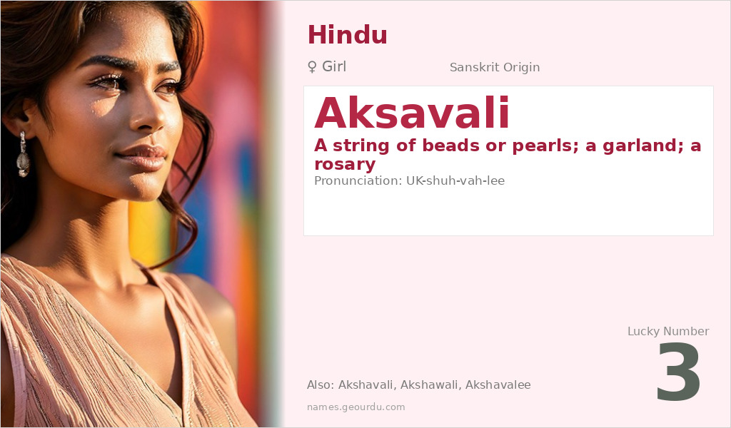 Aksavali Name Meaning and Details