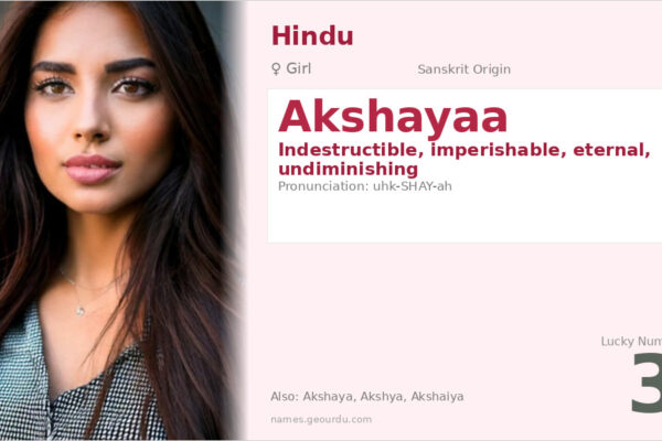 Akshayaa Name Meaning — Sanskrit Origin, Girl Name & Details (2025)