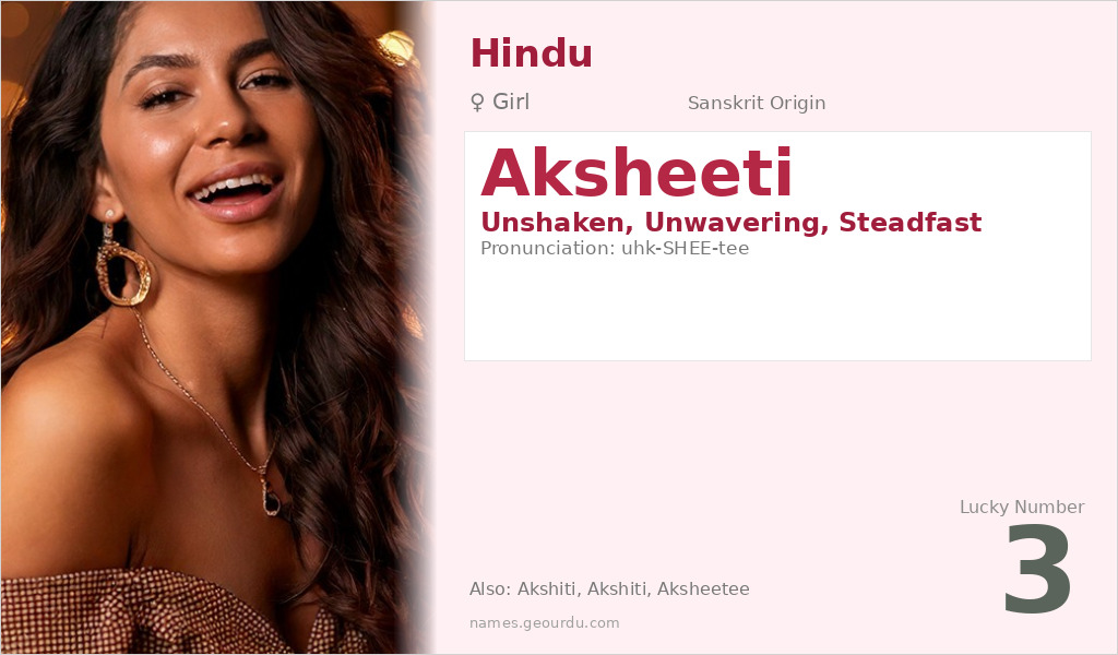 Aksheeti Name Meaning and Details