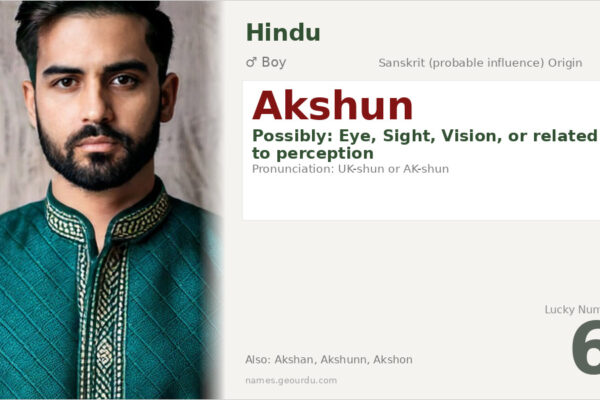 Akshun Name Meaning — Origin, Gender & Details (2025)