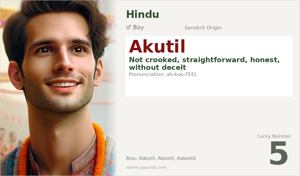 Akutil Name Meaning and Details